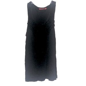 elle ruffled black tank top